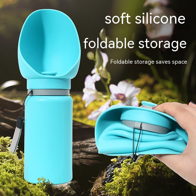 Folding Pet Outdoor Walking Mug Portable Travel Water Bottle Puppy Cats Dogs Drinking Water Dispenser Cup Supplies Pets Fashion