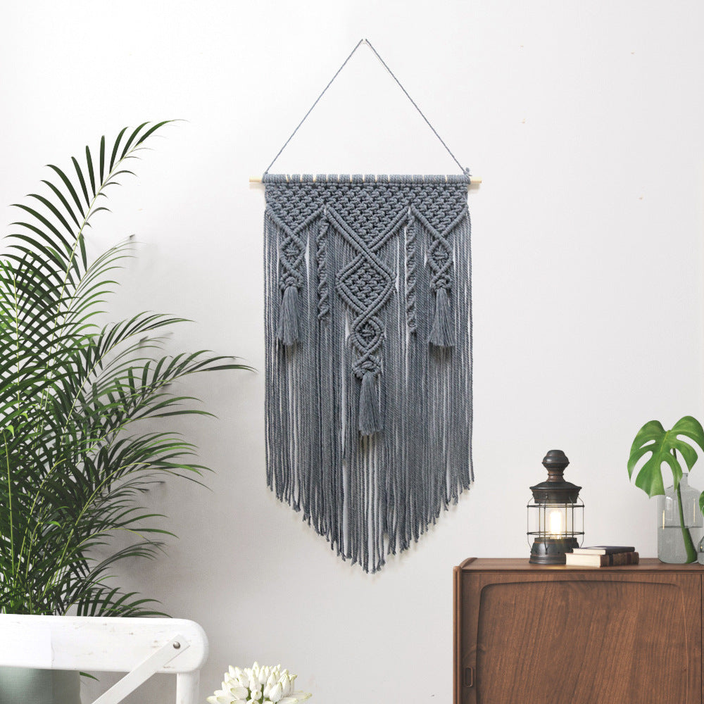 Nordic Wind Cotton Rope Woven Tapestry Home Decor Wall Hanging PearlNestDecor.com