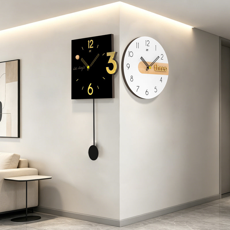Double Sided Wall Clock Modern Decorative Pendulum Home Decor PearlNestDecor.com