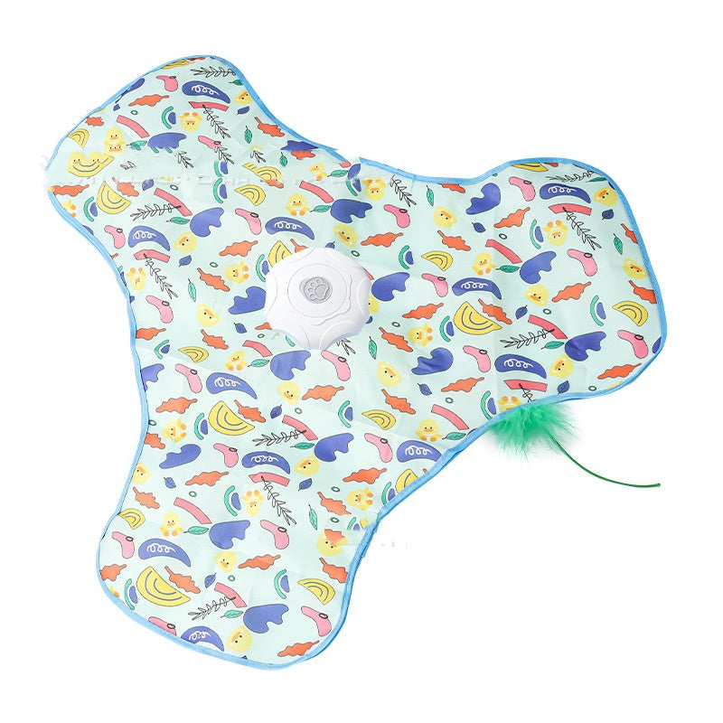 Cat Toys Interactive Hide And Seek Cat Toy With Mouse Squeaky Motion Activated Moving Concealed Feathers Pet Kitten Teaser Toy Pets Products Pets Fashion