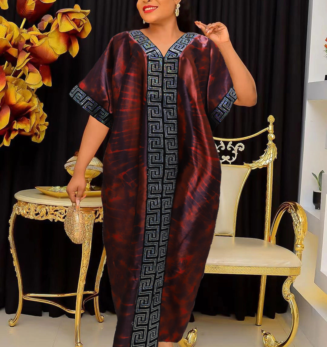 Fashion Printed Loose Robe Dress Women NorixaFashion.com