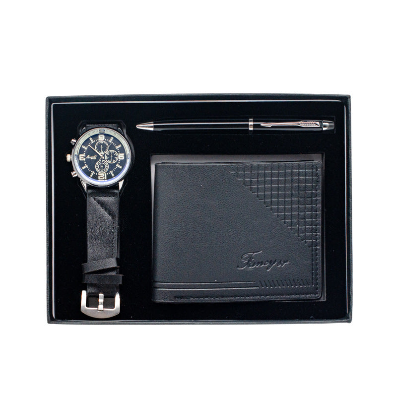 Creative Holiday Gift Wallet Pen Watch Set LuxuryLifeWay Online Store