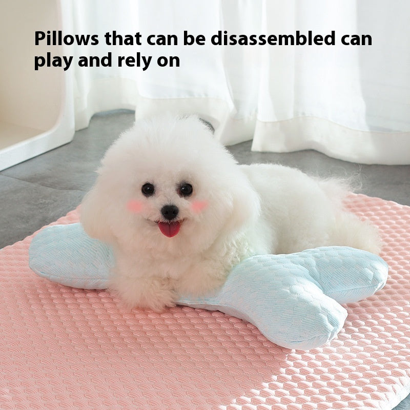 Dog Bed Breathable Cooling Spring Summer Pet Sleeping Mat For Small Medium Dogs Cats Soft Non-slip Dog Kennel Pet Supplies Pet Products Pets Fashion