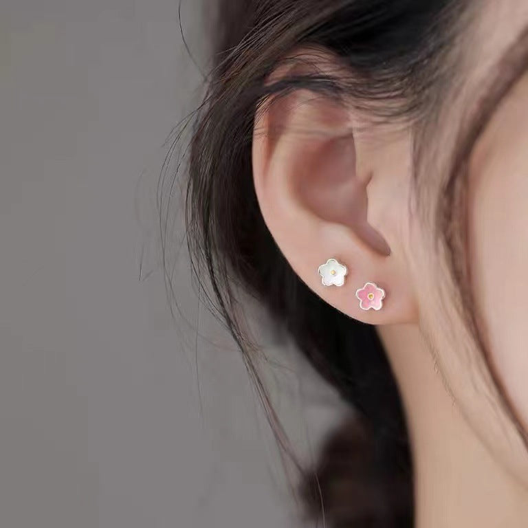 S925 Silver Mini Sunflower Stud Earrings LadyShow.Store