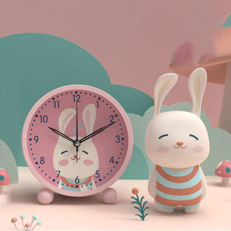 Bag Hair Help Mute Cartoon Small Alarm Clock Luminous Clock Dinosaur Cute Rabbit Bedroom Cute Alarm Clock Best YouTube Store