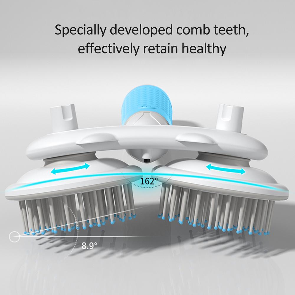 Pet Cat Brush Dog Slicker Brush Double-headed Negative Ion One-button Self Cleaning Dog Cat Hair Removal Pets Products Pets Fashion