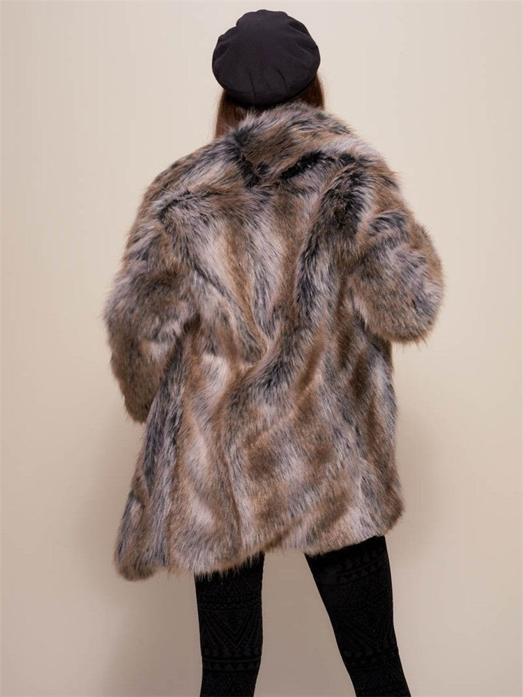 Warm Imitation Fur Coat Women's Fashion NorixaFashion.com