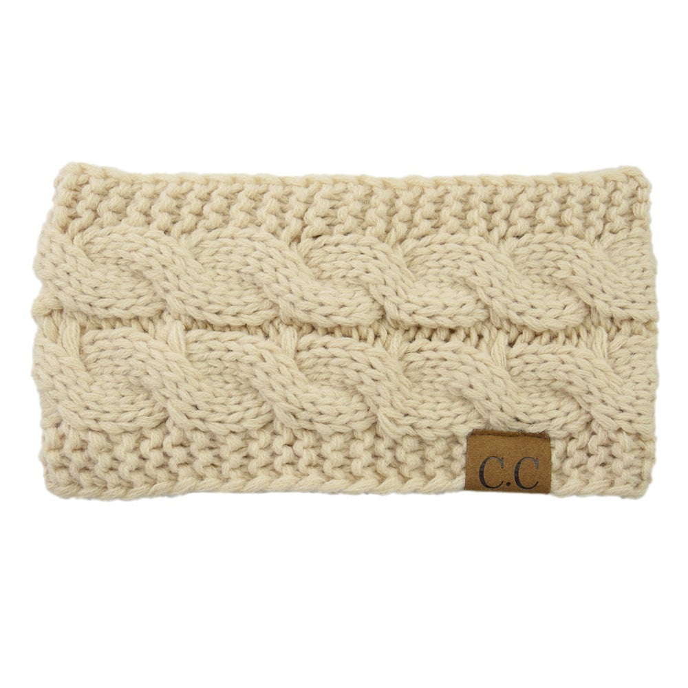 European And American Knitted Hairband Wool Variegated LadyShow.Store