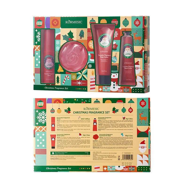KORMESIC Christmas Fragrance Set  For Foreign Trade 50ml-100g-50g-30g Tri Light Beauty