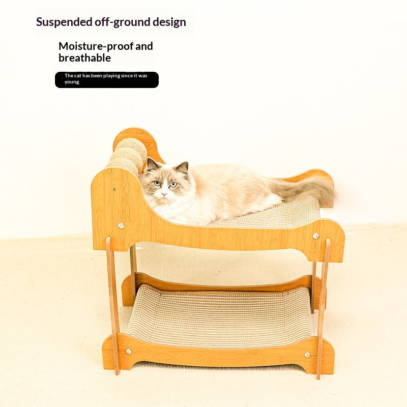 Multi-layer Sisal Cat Scratcher Lounge, Wear-Resistant & Low-Shedding Pet Toy Pets Fashion