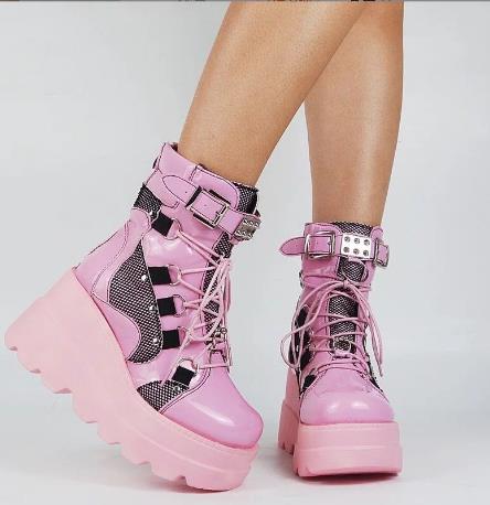 Platform Gothic Mid-calf Boots For Women Boots LadyShow.Store