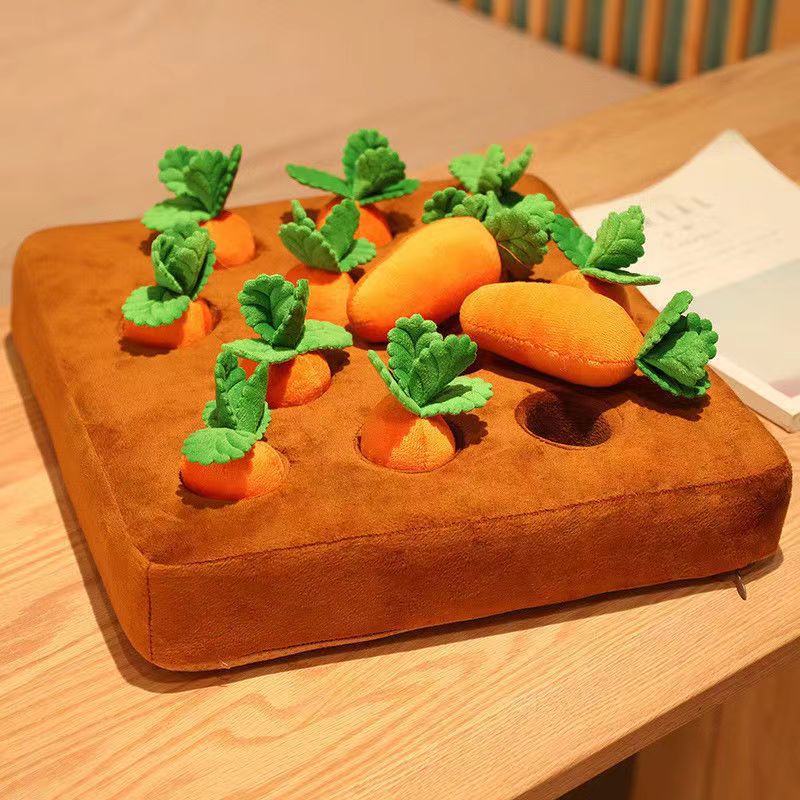 Pet Dog Toys Carrot Plush Toy Vegetable Chew Toy For Dogs Snuffle Mat For Dogs Cats Durable Chew Puppy Toy Dogs Accessories Pets Fashion