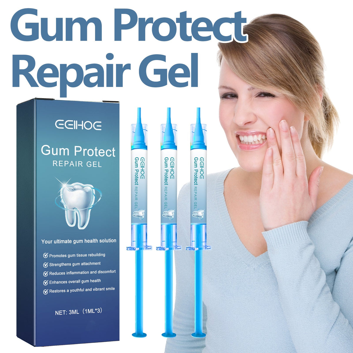 Tooth Soothing Gel 3 Pieces Per Pack Tri Light Beauty