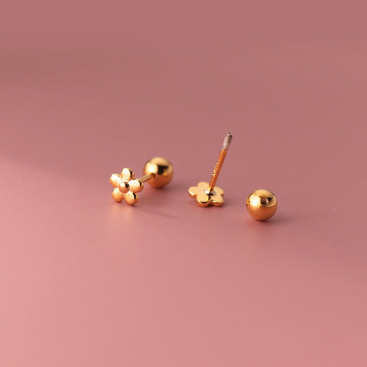 S925 Sterling Silver Flower Thread Earrings LadyShow.Store