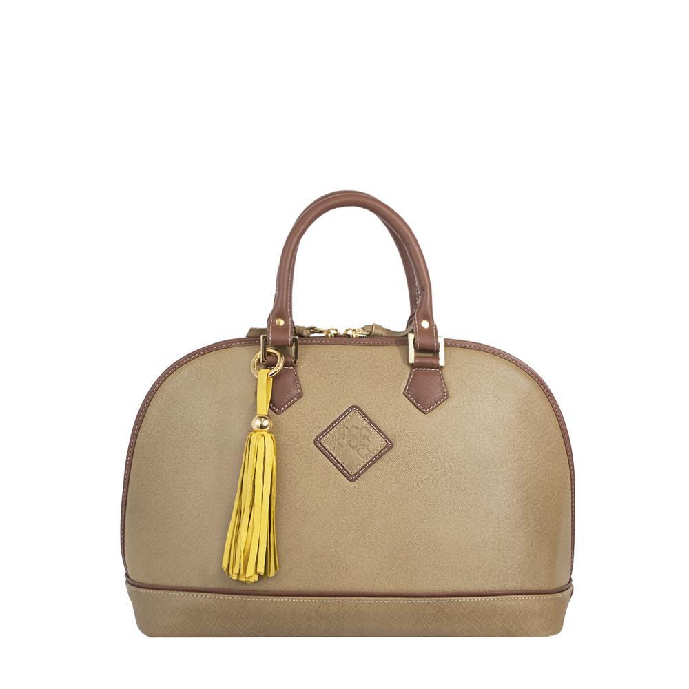Antonia Leather Handbag- Tan/Caramel LadyShow.Store