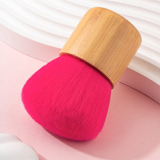 Makeup Brush Bamboo Handle Red Hair Small Fat Dun Single Support Loose Brush CJD2