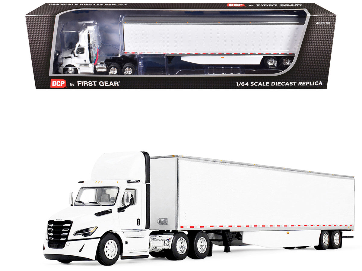 Freightliner Fifth Generation Cascadia Day Cab and 53' Utility Trailer with Skirts White 1/64 Diecast Model by DCP/First Gear LuxuryLifeWay Online Store