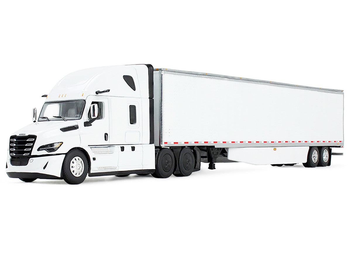 Freightliner Fifth Generation Cascadia Raised Roof Sleeper & 53' Utility Trailer with Skirts White 1/64 Diecast Model by DCP/First Gear LuxuryLifeWay Online Store