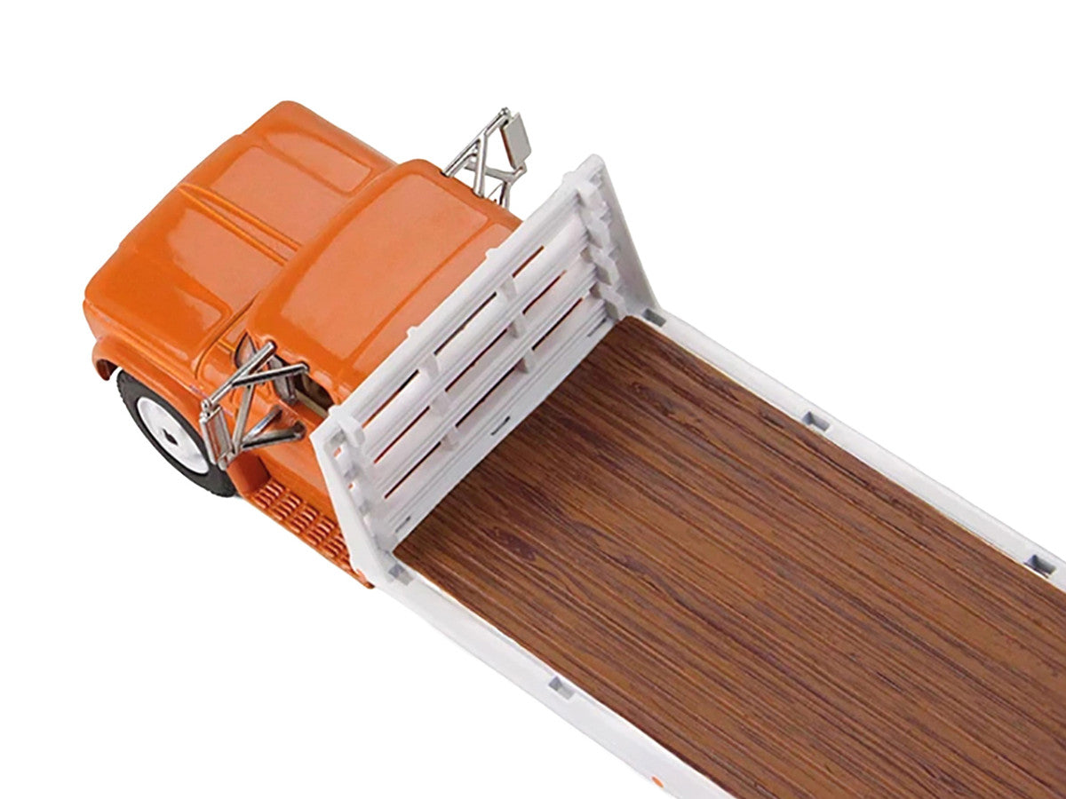 GMC 4000 Flatbed Truck Omaha Orange 1/64 Diecast Model by DCP/First Gear LuxuryLifeWay Online Store