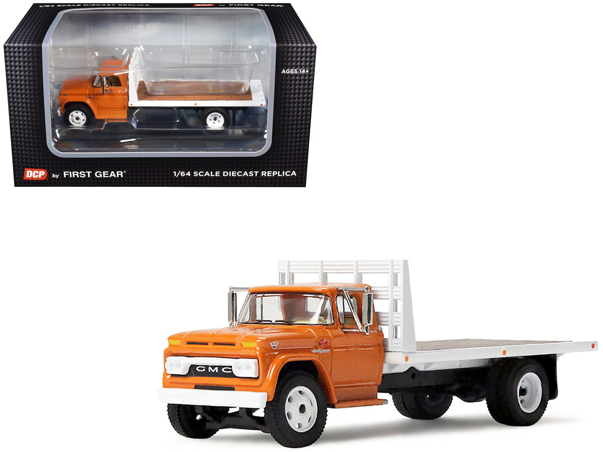 GMC 4000 Flatbed Truck Omaha Orange 1/64 Diecast Model by DCP/First Gear LuxuryLifeWay Online Store