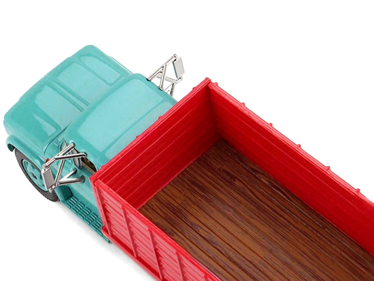 GMC 4000 Grain Truck Turquoise with Red Container 1/64 Diecast Model by DCP/First Gear LuxuryLifeWay Online Store