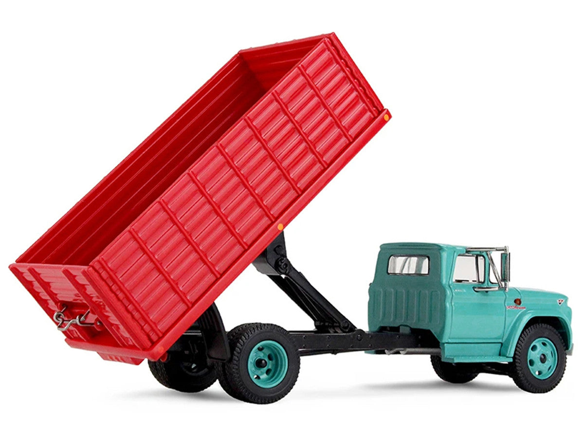 GMC 4000 Grain Truck Turquoise with Red Container 1/64 Diecast Model by DCP/First Gear LuxuryLifeWay Online Store
