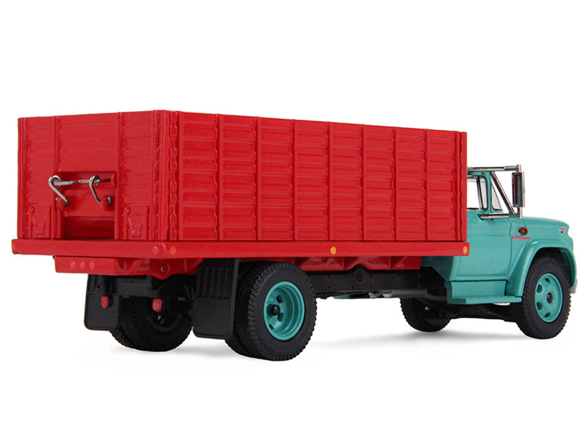 GMC 4000 Grain Truck Turquoise with Red Container 1/64 Diecast Model by DCP/First Gear LuxuryLifeWay Online Store