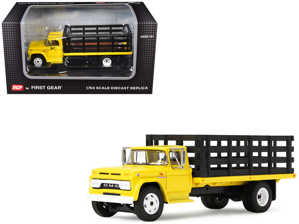 GMC 4000 Stake Truck Bright Yellow 1/64 Diecast Model by DCP/First Gear LuxuryLifeWay Online Store