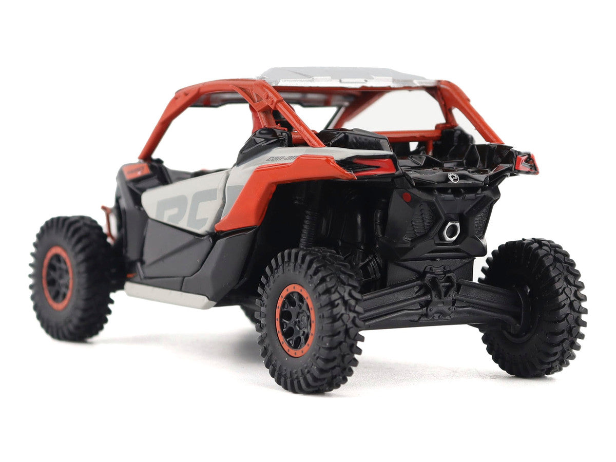 Can-Am Maverick X3 X RS Turbo RR Chalk Gray and Magma Red with Driver Figure 1/32 Diecast Model by BRP Models LuxuryLifeWay Online Store
