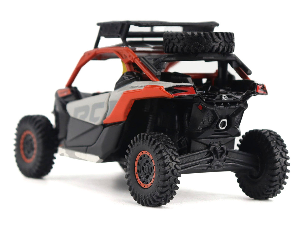 Can-Am Maverick X3 X RS Turbo RR Sand Version Chalk Gray and Magma Red with Driver Figure 1/32 Diecast Model by BRP Models LuxuryLifeWay Online Store