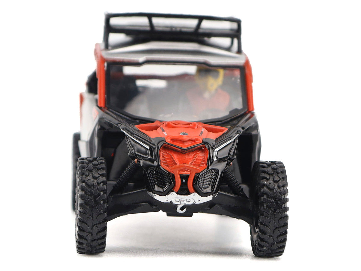 Can-Am Maverick X3 X RS Turbo RR Sand Version Chalk Gray and Magma Red with Driver Figure 1/32 Diecast Model by BRP Models LuxuryLifeWay Online Store