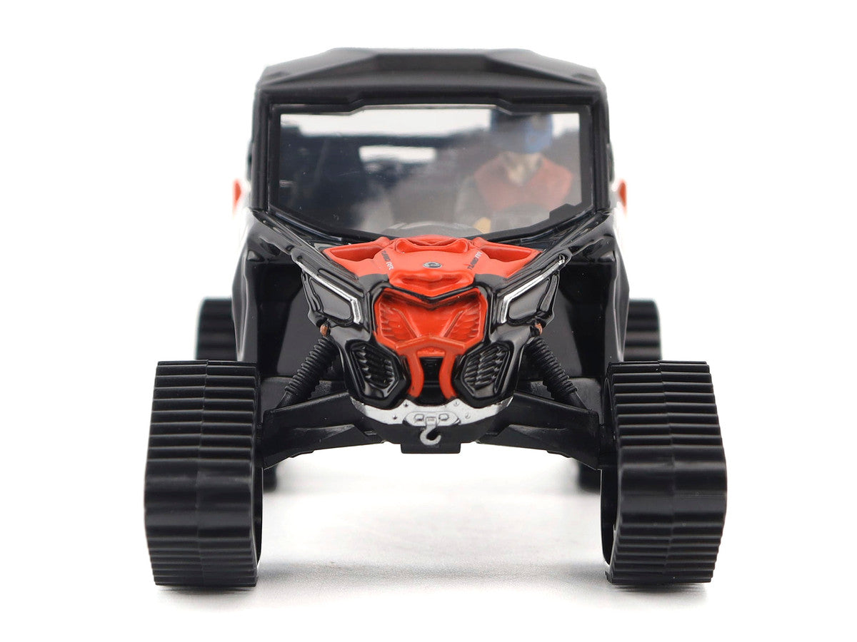 Can-Am Maverick X3 X RS Turbo RR Winter Version Chalk Gray and Magma Red with Driver Figure 1/32 Diecast Model by BRP Models LuxuryLifeWay Online Store