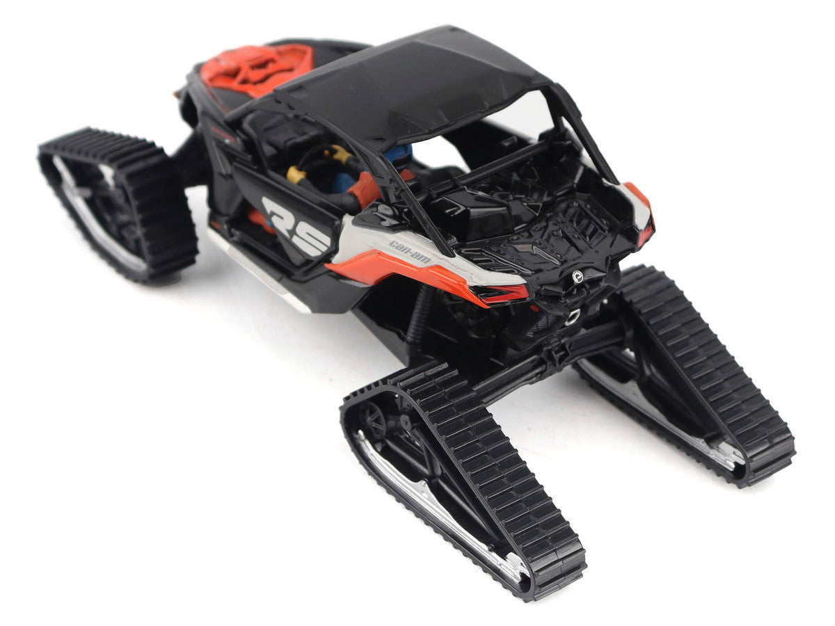 Can-Am Maverick X3 X RS Turbo RR Winter Version Chalk Gray and Magma Red with Driver Figure 1/32 Diecast Model by BRP Models LuxuryLifeWay Online Store