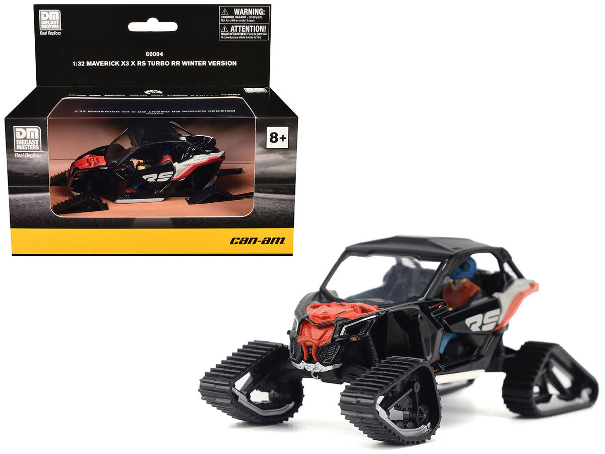 Can-Am Maverick X3 X RS Turbo RR Winter Version Chalk Gray and Magma Red with Driver Figure 1/32 Diecast Model by BRP Models LuxuryLifeWay Online Store