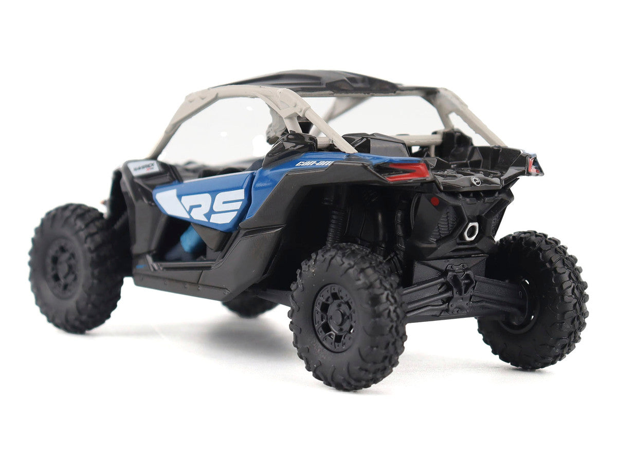Can-Am Maverick X3 X RS Turbo RR Intense Blue and Chalk Gray with Driver Figure 1/32 Diecast Model by BRP Models LuxuryLifeWay Online Store