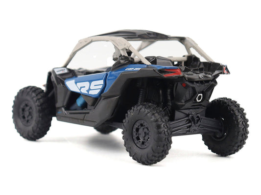 Can-Am Maverick X3 X RS Turbo RR Intense Blue and Chalk Gray with Driver Figure 1/32 Diecast Model by BRP Models LuxuryLifeWay Online Store
