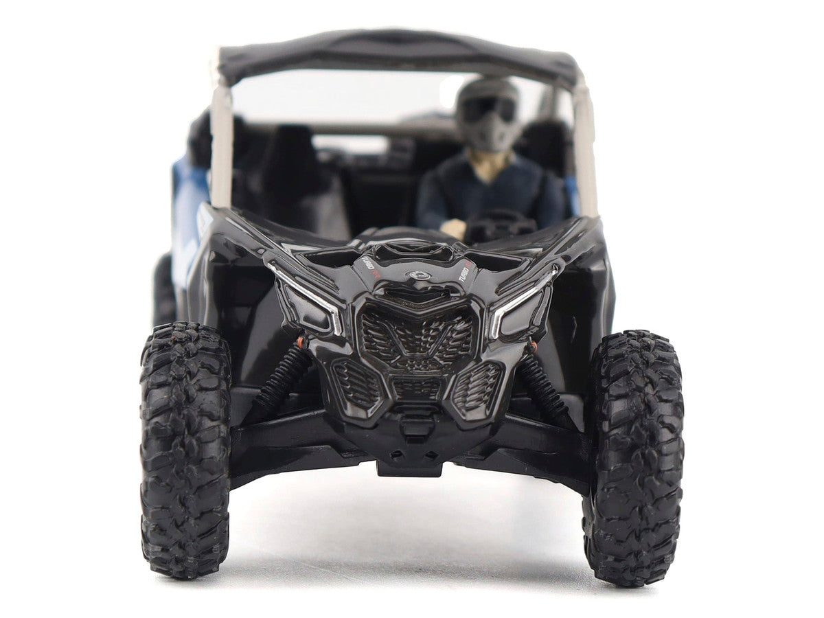 Can-Am Maverick X3 X RS Turbo RR Intense Blue and Chalk Gray with Driver Figure 1/32 Diecast Model by BRP Models LuxuryLifeWay Online Store