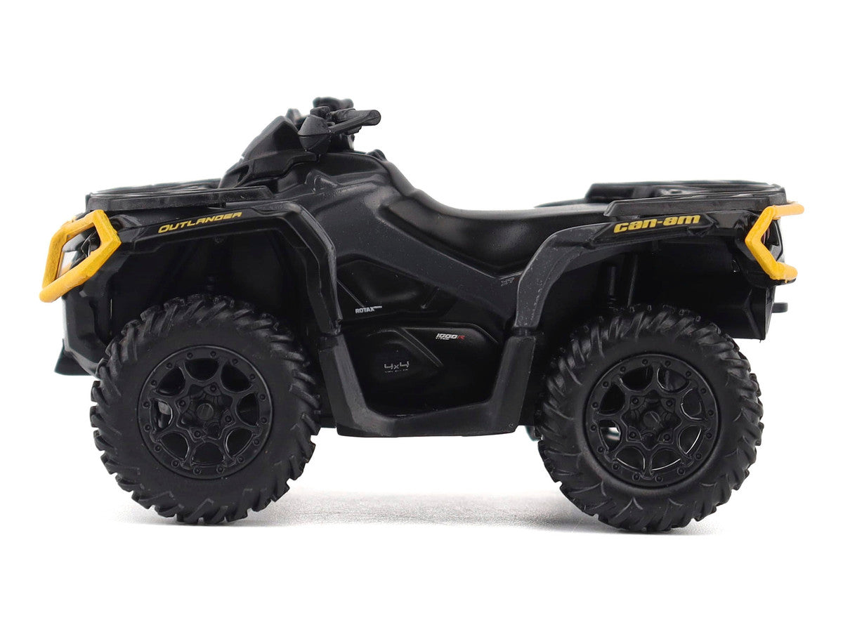 Can-Am Outlander XT-P 1000R ATV Iron Gray and Neo Yellow with Driver Figure 1/32 Diecast Model by BRP Models LuxuryLifeWay Online Store