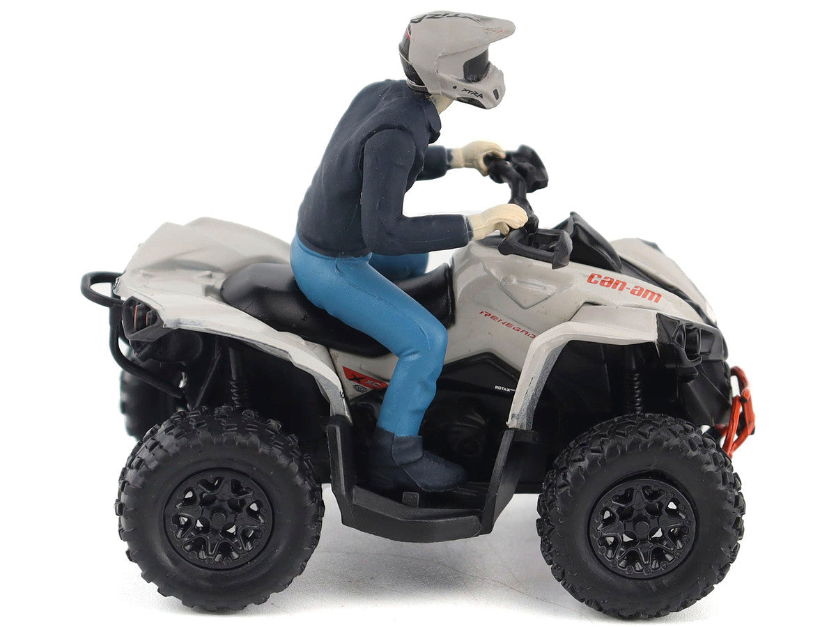Can-Am Renegade X XC 1000R ATV Chalk Gray with Driver Figure 1/32 Diecast Model by BRP Models LuxuryLifeWay Online Store