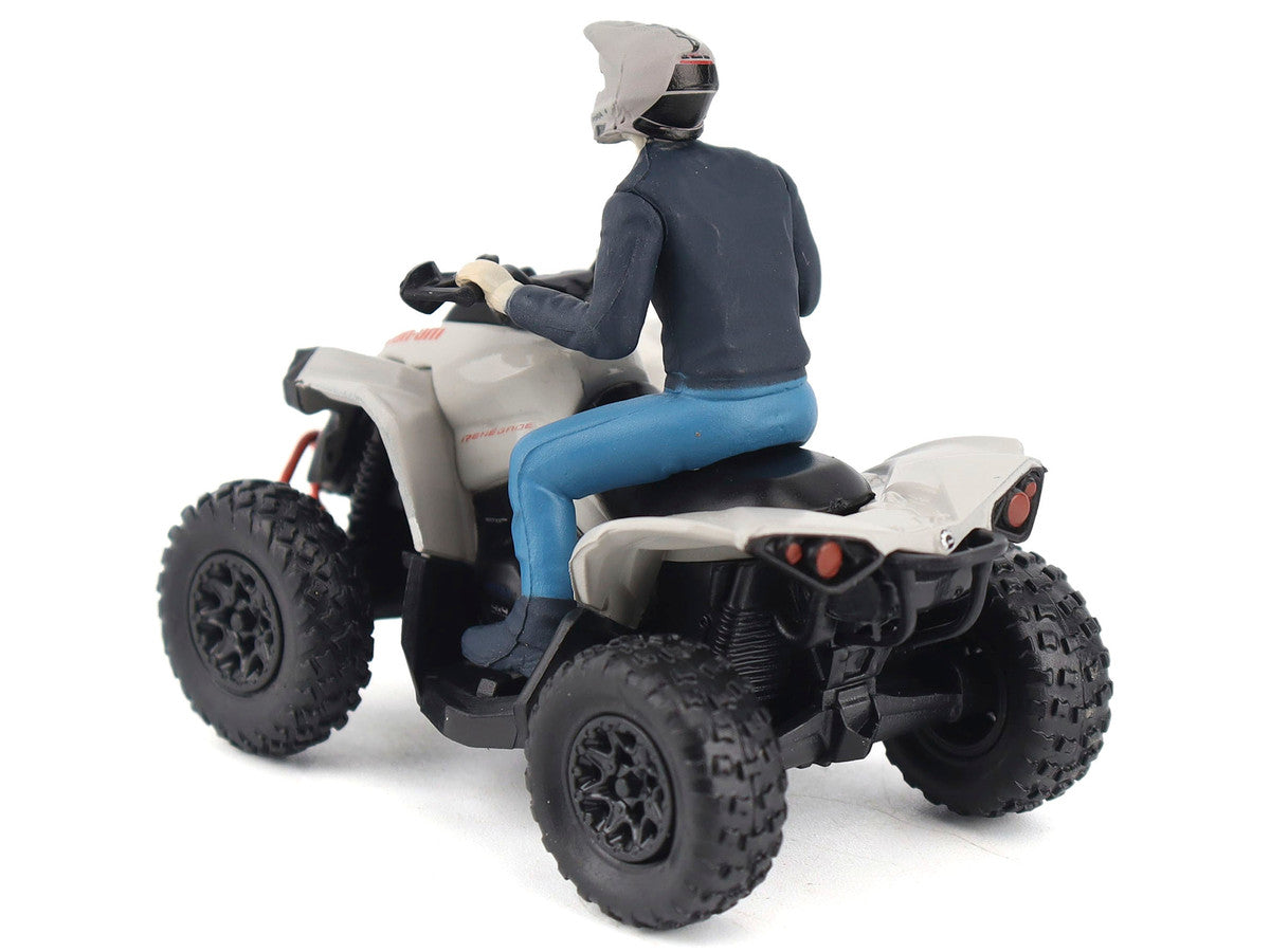 Can-Am Renegade X XC 1000R ATV Chalk Gray with Driver Figure 1/32 Diecast Model by BRP Models LuxuryLifeWay Online Store