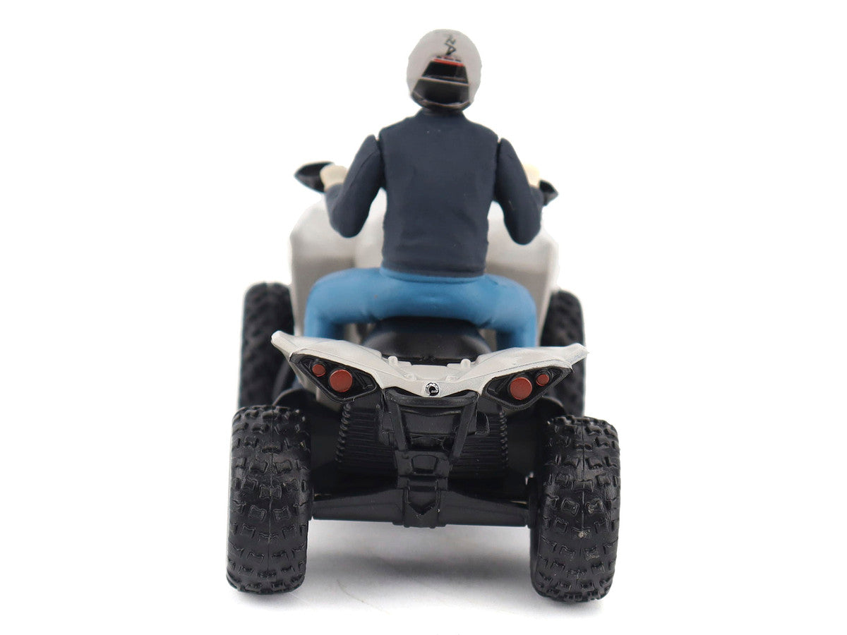 Can-Am Renegade X XC 1000R ATV Chalk Gray with Driver Figure 1/32 Diecast Model by BRP Models LuxuryLifeWay Online Store