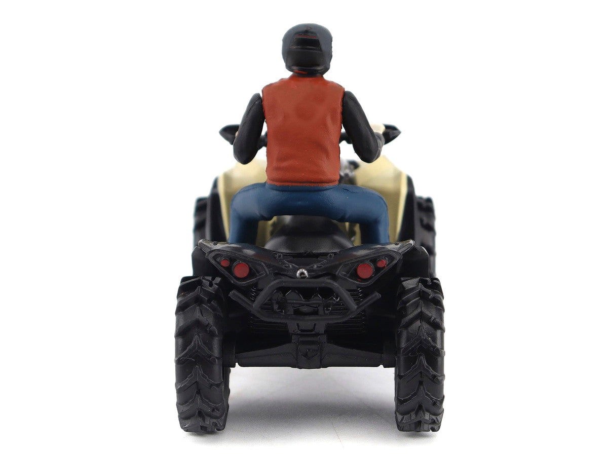 Can-Am Renegade X MR 1000R ATV Desert Tan with Driver Figure 1/32 Diecast Model by BRP Models LuxuryLifeWay Online Store