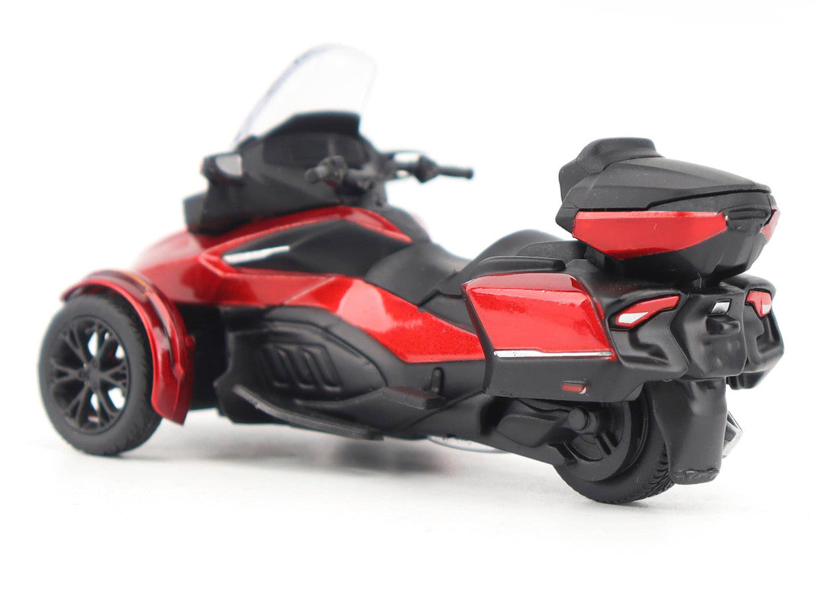 Can-Am Spyder RT Limited 3-Wheel Motorcycle Deep Marsala Red Metallic with Driver Figure 1/32 Diecast Model by BRP Models LuxuryLifeWay Online Store