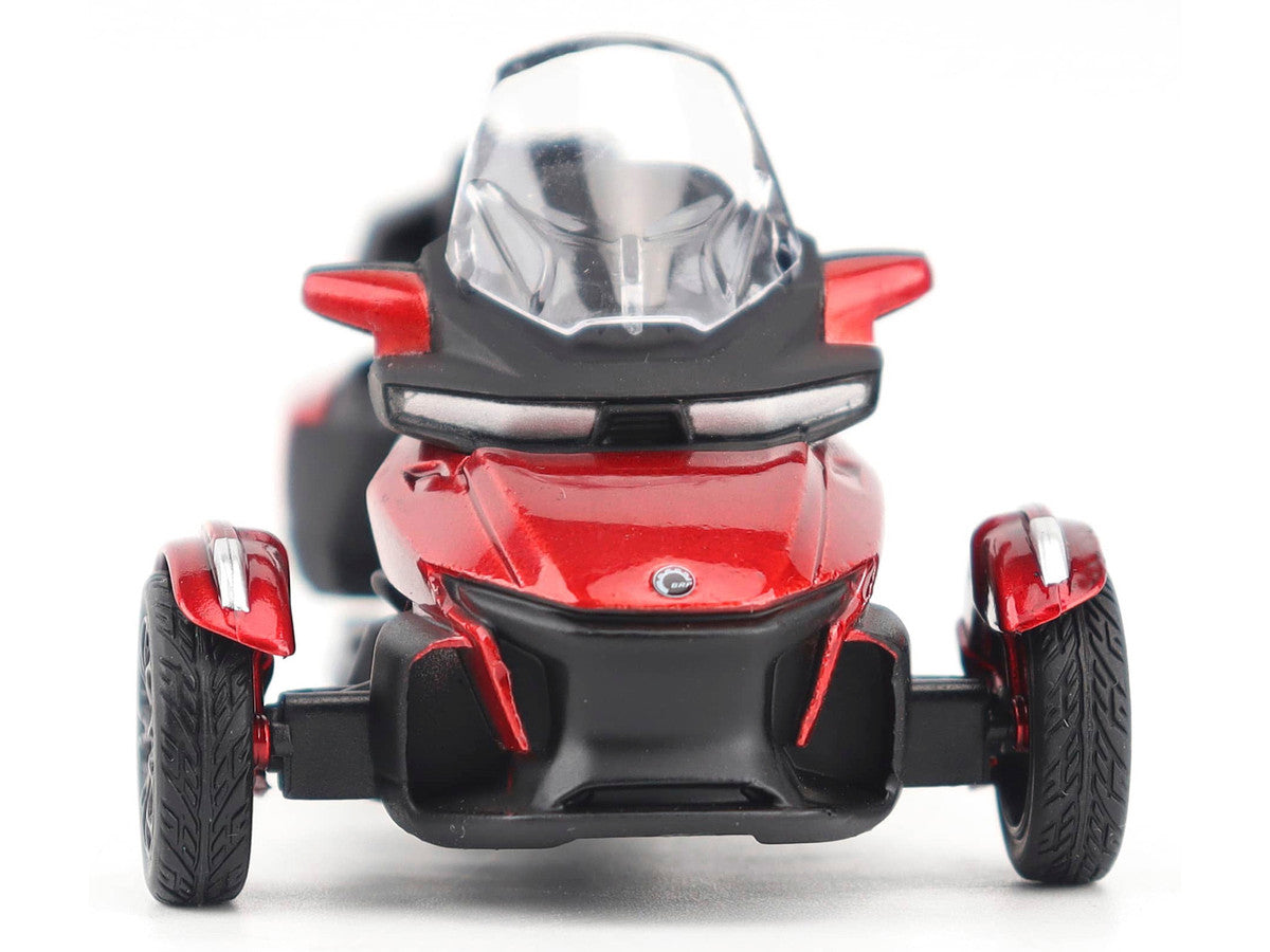 Can-Am Spyder RT Limited 3-Wheel Motorcycle Deep Marsala Red Metallic with Driver Figure 1/32 Diecast Model by BRP Models LuxuryLifeWay Online Store