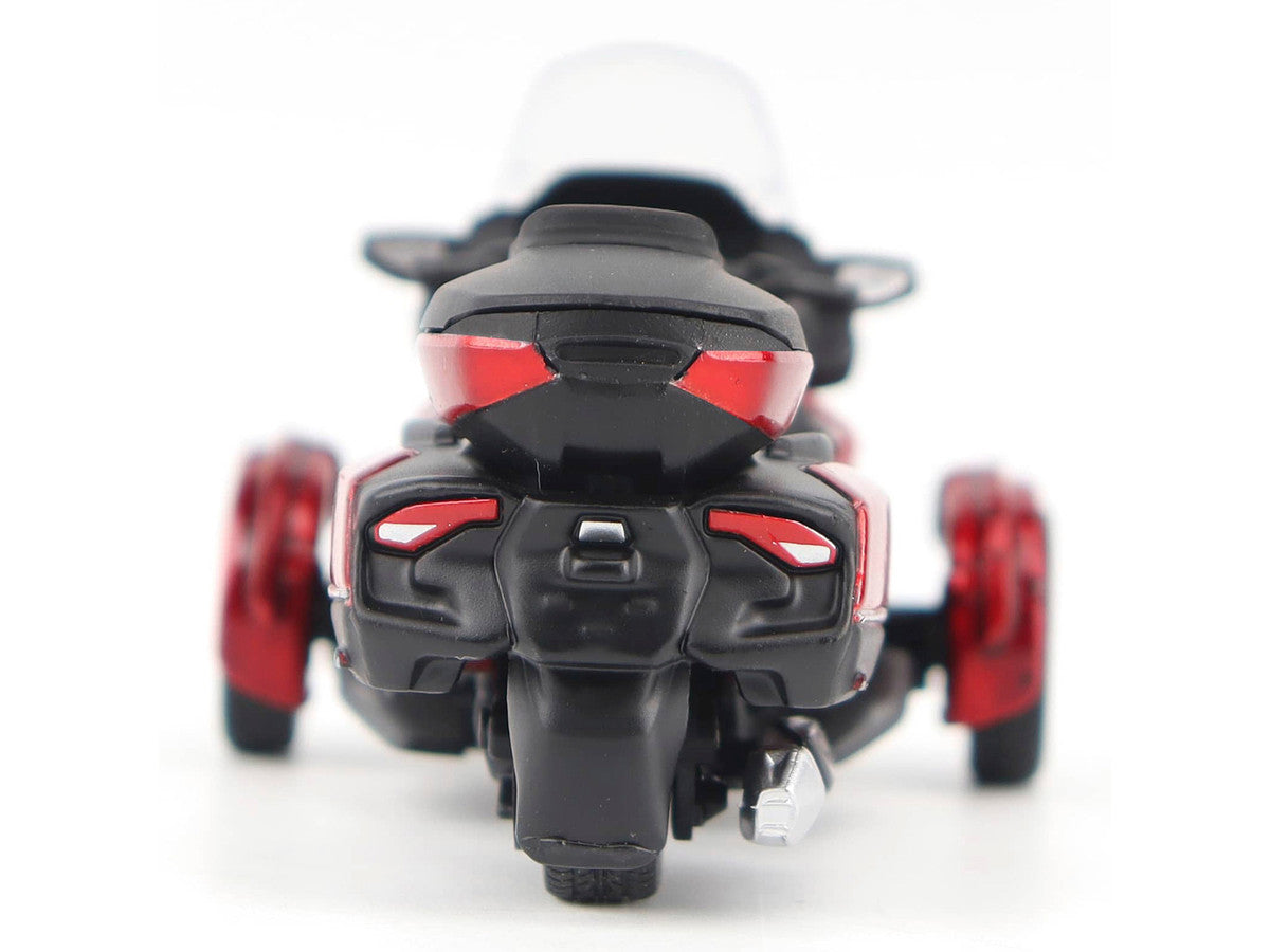 Can-Am Spyder RT Limited 3-Wheel Motorcycle Deep Marsala Red Metallic with Driver Figure 1/32 Diecast Model by BRP Models LuxuryLifeWay Online Store