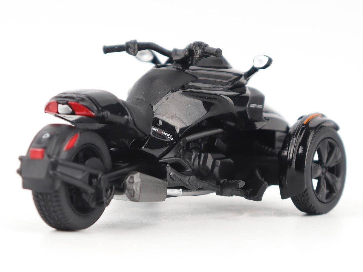 Can-Am Spyder F3 3-Wheel Motorcycle Steel Black Metallic 1/32 Diecast Model by BRP Models LuxuryLifeWay Online Store