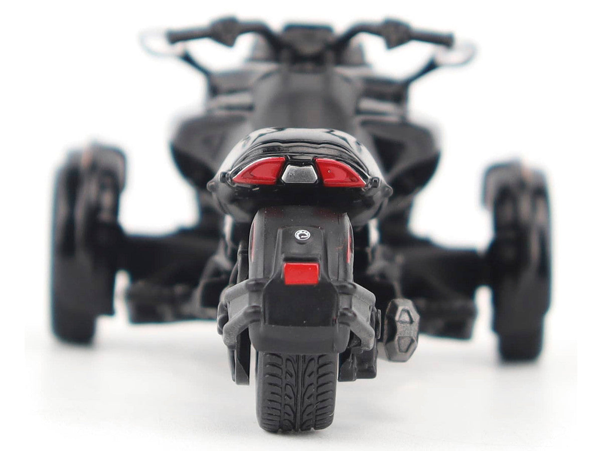 Can-Am Spyder F3 3-Wheel Motorcycle Steel Black Metallic 1/32 Diecast Model by BRP Models LuxuryLifeWay Online Store