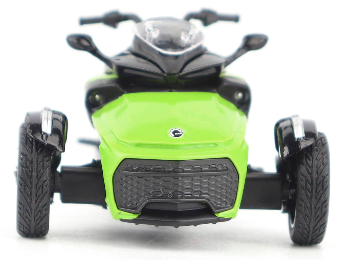 Can-Am Spyder F3-S Special 3-Wheel Motorcycle Manta Green 1/32 Diecast Model by BRP Models LuxuryLifeWay Online Store