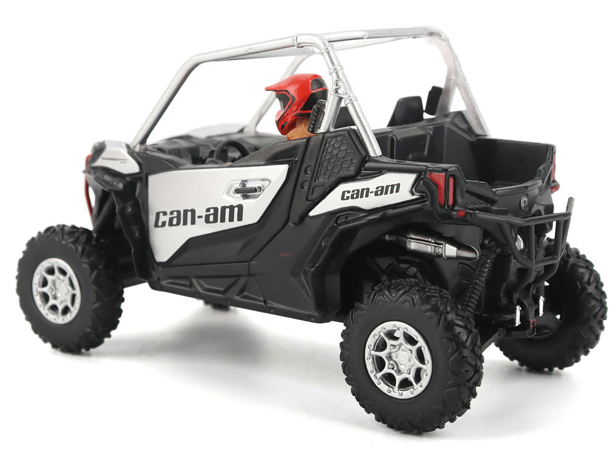 Can-Am Maverick Sport XXC 1000R Silver Metallic and Black with Driver Figure 1/32 Diecast Model by BRP Models LuxuryLifeWay Online Store