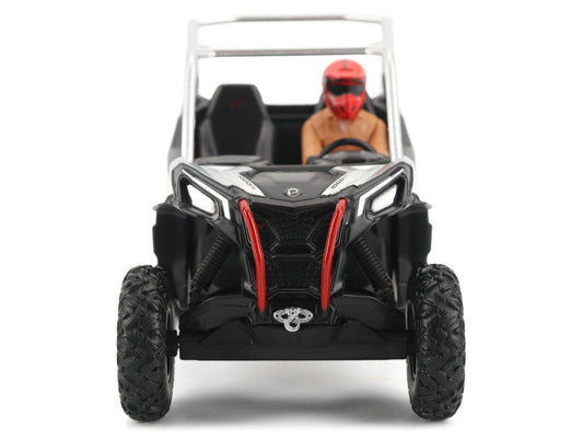 Can-Am Maverick Sport XXC 1000R Silver Metallic and Black with Driver Figure 1/32 Diecast Model by BRP Models LuxuryLifeWay Online Store